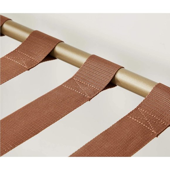 SONGMICS Suitcase Luggage Rack Steel Frame For - Motel/Hotel/Home Use - Golden - Picture 5 of 7